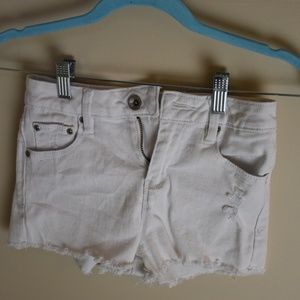White Denim Shorts